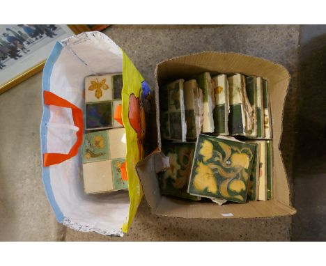 Assorted vintage Minton tiles 