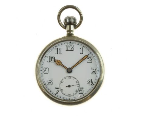 Kurth Freres - World War II British Military Issue G.S. MKII pocket watch, the white dial with luminous filled hands, sub-sec