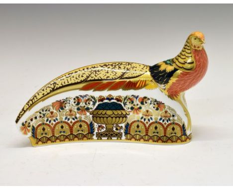 Royal Crown Derby 'The 205 Collection' Golden Pheasant, a signature edition designed by John Ablitt, 2000, 17.5cm high, with 