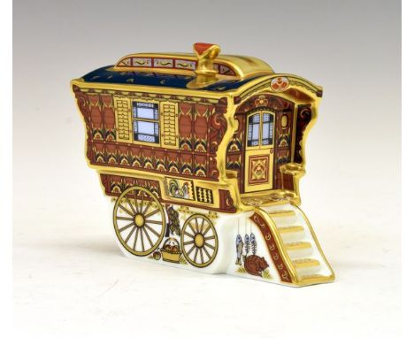 Royal Crown Derby Ledge Wagon, a limited edition of 1250, first in a series of Gypsy Caravans, 22/1250, signed in gilt by Joh