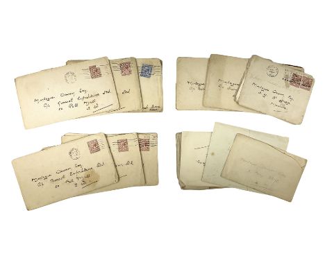 Montague Dawson interest - a correspondence of forty manuscript letters and notes to the marine artist from the same lady who