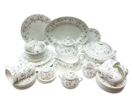 Wedgwood tea and dinner service decorated in the 'April Flowers' pattern, to include nine bowls, seven teacups and saucers, t