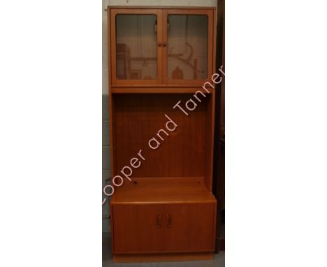 A G Plan teak low cupboard with pair of doors enclosing shelf, 54cms high 81cms wide