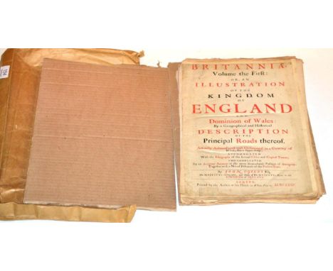 Ogilby (John), Britannia - Volume the First: or an Illustration of the Kingdom of England.... London 1675, disbound, text lea