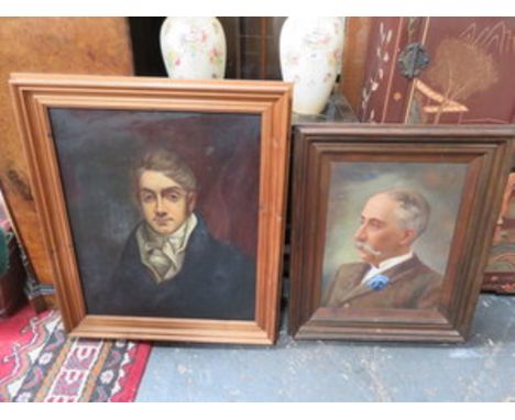 AMY H BRACKENBURY, 1899 FRAMED OIL ON CANVAS PORTRAIT DEPICTING MAJOR FRANCIS LAWRENCE GORE LITTLE.  ALSO UNSIGNED OIL CANVAS
