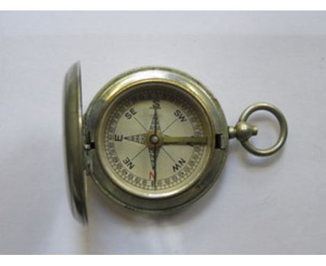 SILVER PLATED POCKET COMPASS 