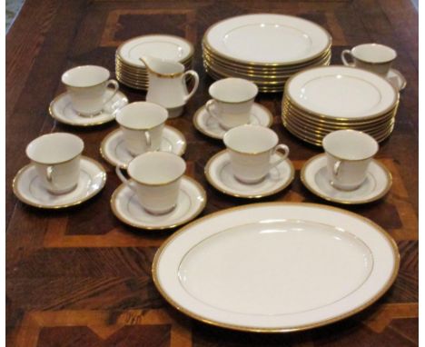 NORITAKE DINNER/TEA SERVICE, eight place setting, 'Richmond' pattern. (42 pieces)