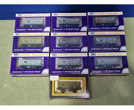 Ten boxed Dapol 00 gauge NE 21 Ton Hopper Wagons, Nr M, boxes Ex plus