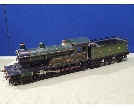 A well engineered 1/2in scale live steam Smith Compound 4-4-0 Locomotive and Tender in North Eastern Region green livery 2ft 