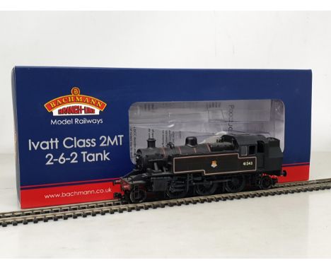 A boxed Bachmann 00 gauge Ivatt Class 2MT 2-6-2T Running No.41243 in BR lined black early crest livery, DCC 18 fitted, appear