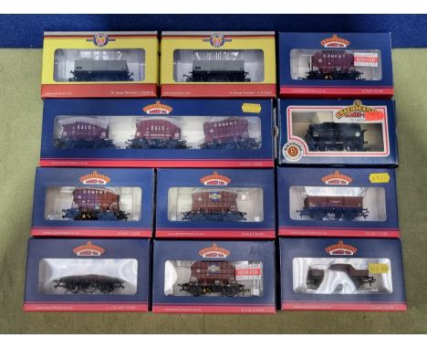 Eight individual boxed Bachmann 00 gauge Wagons including 3x weathered BR early Bauxite High-sided Open Wagons, 2x Presflo Ce