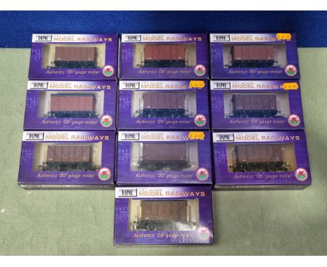 Ten boxed Dapol 00 gauge Ventilated Vans of different designs, Nr N, boxes Ex plus
