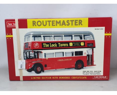 A boxed Sun Star 1:24 scale Routemaster 1933 ALD 933B 50th Anniversary of London Transport, The Lock Tavern, appears unused f