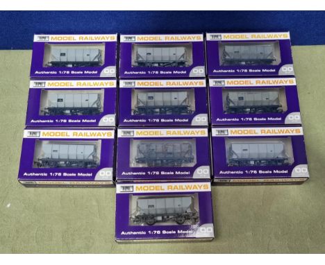 Ten boxed Dapol 00 gauge NE 21 Ton Hopper Wagons, Nr M, boxes Ex plus