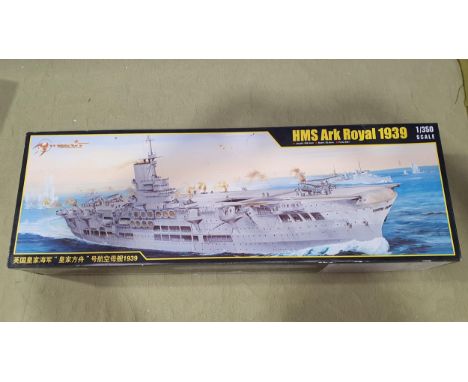A Merit International 1:350 scale plastic Kit No.65307 HMS Ark Royal, contents sealed in plastic bags