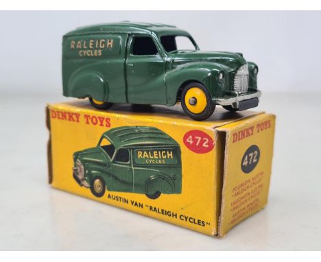 A boxed Dinky Toys No.472 Austin Van 'Raleigh Cycles', Ex, box VG