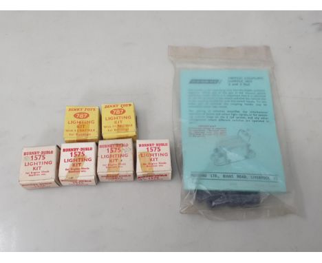 Four boxed Hornby Dublo 1575 Lighting Kits, all M, these are for the Hornby Dublo Buildings and two boxed 787 Kits in similar