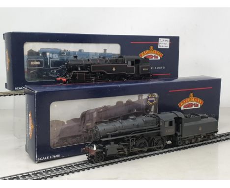 A boxed Bachmann 00 gauge Standard Class 4MT 2-6-2T in BR livery and a boxed Ivatt 4MT 2-6-0 in weathered BR black livery, DC