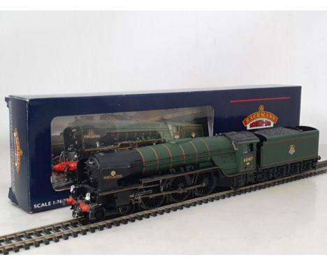 A boxed Bachmann 00 gauge A1 Locomotive 'North Eastern' in BR green livery, appears lightly run in Ex condition