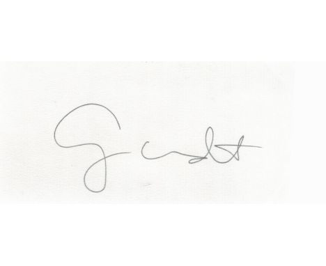 George Wendt signed A white card (measuring approx. 5"x2.5") in black pen. Wendt - best known for playing Norm in 'Cheers'. G