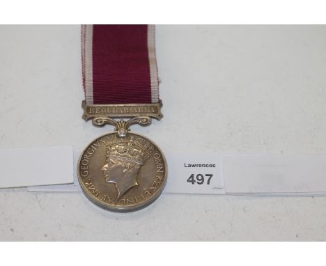 A GV1 L S G C MEDAL TO THE R ARTILLERY. A GV1 Long Service Good Conduct Medal with Regular Army bar, named to 1057450 W O Cl 