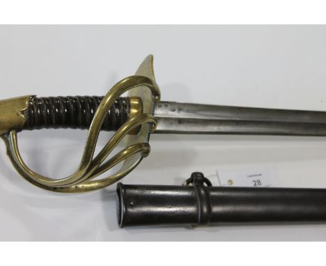 A FRENCH 1813 DATED HEAVY CAVALRY SWORD. A Napoleonic period 1813 dated French Heavy Cavalry model AN X111 pattern Cuirassier