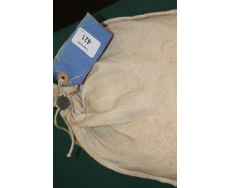 A BAG OF HALFPENNY PIECES. A sealed and unopened bag of £5 worth of bronze halfpennies, dated 14 Sep 66.