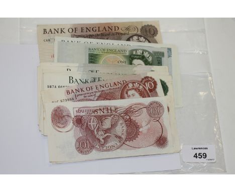 VARIOUS GB BANKNOTES. Including a £10 notes C portrait type, C58 514494. Uncirculated £5 notes D issues x 6, all like the £10