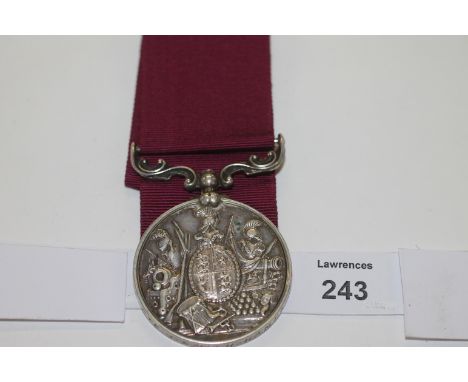 A HAMPSHIRE REGT LSGC MEDAL. A Victorian Army Long Service Good Conduct medal named to 1902 Pte J Smith.