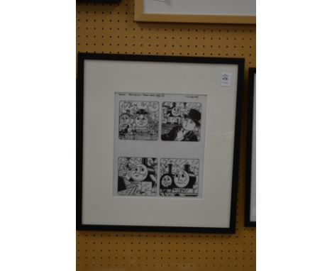 Tim Marwood, Thomas the Tank Engine original hand painted cell, framed and glazed.
