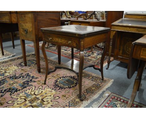 A good Victorian rosewood and marquetry envelope card table.
