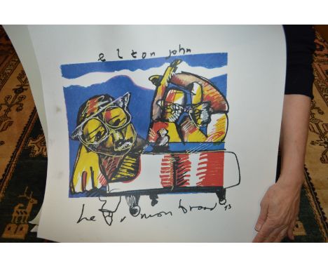 A group of Pop Art posters, unframed.