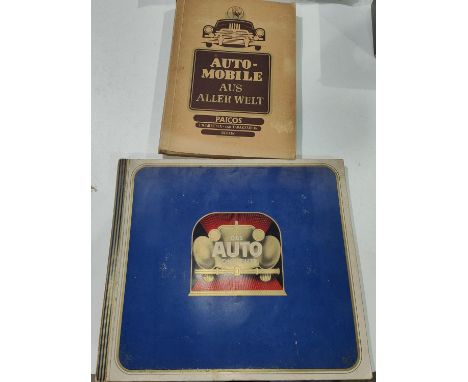 Two German auto related cigarette card albums:&nbsp; Automobile Aus Aller Welt Paicos &amp; Das Auto von Heute, both complete