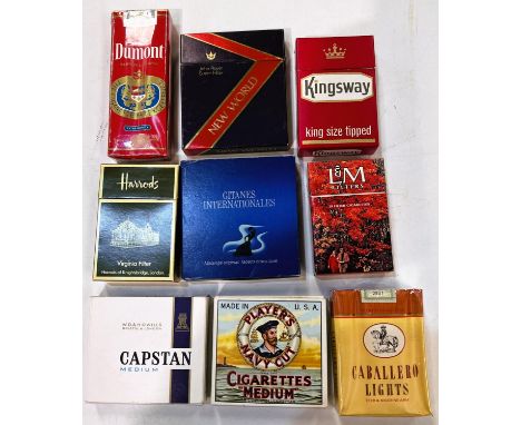 A large quantity of vintage cigarette packets:&nbsp; Player's; Capstan (3 packs sealed) 