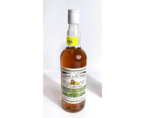 A vintage bottle of George &amp; J.G. Smith's Glenlivet Whisky 15 Years Old 70 proof 40% 26.4fl oz 