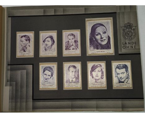 A German cigarette silks album:&nbsp; Lande Film Star Series A 1-200, complete 