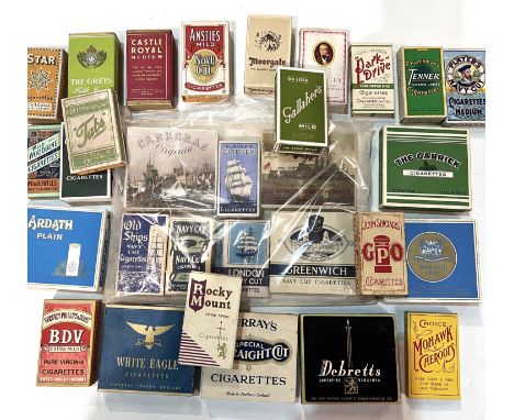 Thirty vintage picture/other cigarette packets:&nbsp; Mikasa; Player's Clipper; Navy Cap; etc., some with original slip inter