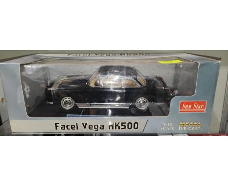 A Sun Star boxed 1:18 scale diecast model Facel Vega HK500. 