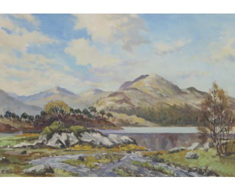 R THOMSON&nbsp;Loch Sunart, signed, oil on board, 37 x 52cm Condition Report:Available upon request