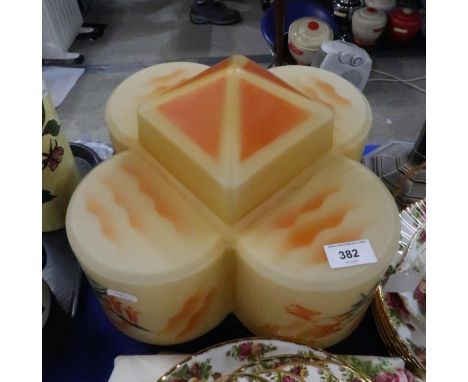 An Art Deco glass light shade Condition Report:Available upon request