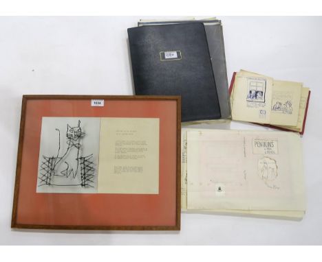 GEORGE CAMERON FOLEY (SCOTTISH b.FALKIRK 1910) MANUSCRIPT FOR PENIKINS with sketches, cartoons and plans MANUSCRIPT for anoth