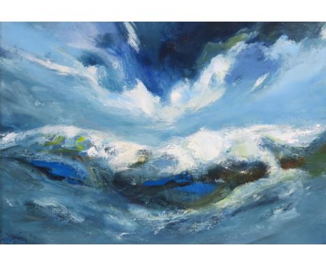 JACKIE GARDINER (SCOTTISH CONTEMPORARY b.1958)&nbsp; SEASCAPE Oil on board, signed lower left, 42 x 60cm Condition Report:Ava