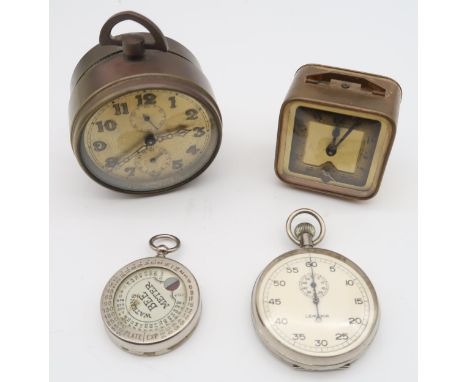 A PATT 6 17879 stop watch with Zenith alarm clock etc Condition Report:Available upon request