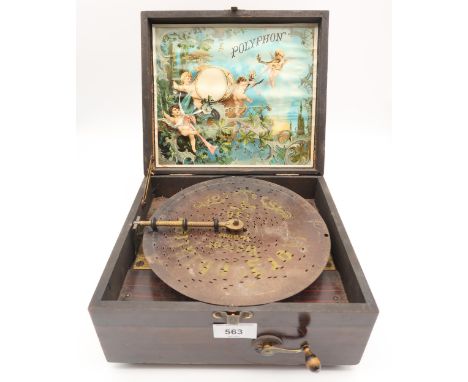 A Polyphon music box, the disc Straus Waltzer Condition Report:Available upon request For a demonstration please refer to thi