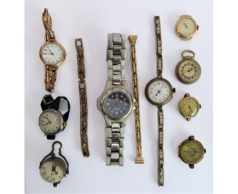 Nine lady's and gentleman's watches to be sold on behalf of Blue Cross:two fob examples;early 20th century examples including