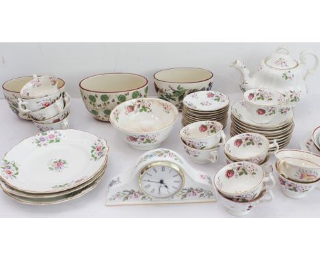 A selection of ceramics including a 19th century tea service, Viennese-style plates and a modern Aynsley bone china quarter m