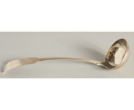 A VICTORIAN SCOTTISH FIDDLE PATTERN SAUCE LADLE. Glasgow 1885.