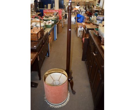 MAHOGANY LAMP STANDARD, 163CM HIGH