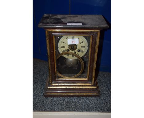 LATE 19TH CENTURY MANTEL CLOCK (DISTRESSED CONDITION)