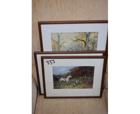 COLOURED PRINT AFTER ROLAND GREEN AND TWO OTHERS